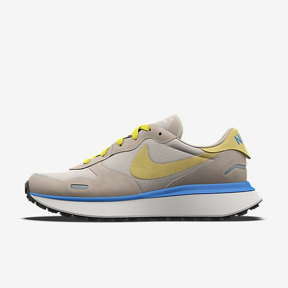 Nike blue leather shoes sales